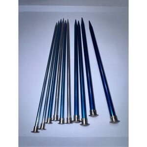 Boye Aluminum Knitting Needle Set Sizes 9 10.5 11 13 Blue Silver 5 Pairs